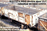 BR 21ton rebuilt mineral wagons - 2 door B315xxx MDO
