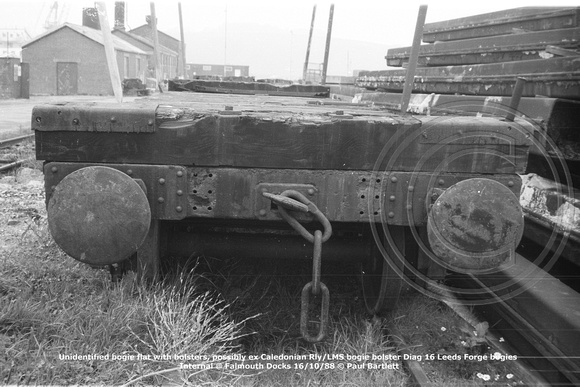 Unidentified (another)  bogie flat Internal @ Falmouth Docks 88-10-16 © Paul Bartlett [3w]