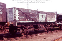 450 unidentifiable long 5 plank mineral wagon wood frame independent unfit brake Internal user @ Stanton Tube Works 77-06-04 © Paul Bartlett w