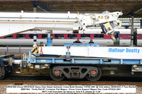 BB97404 - Trinity Rail 60' Container Flat Wagon DRK81602 Kirow KRC810UK Heavy Duty DH Crane @ York station 2023-08-09 © Paul Bartlett [1W]