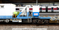 BB97411 KFA 66.7t Trinity Rail 60' Container Flat - Kirow Crane Support DRK81602 tare 26.800kg [2005] @ York station 2023-08-09 © Paul Bartlett [7w]