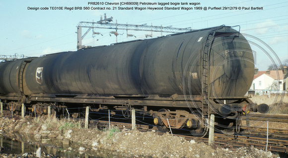 PR82610 Chevron bogie tank wagon @ Purfleet 79-12-29 � Paul Bartlett w