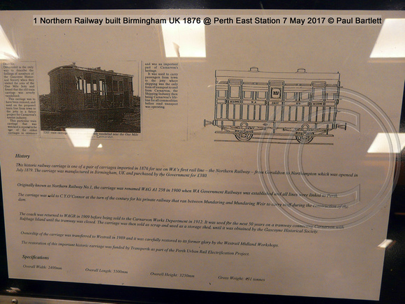 1 Northern Railway built Birmingham UK 1876 @ Perth East Station 7 May 2017 © Paul Bartlett [7]