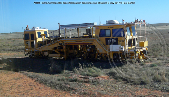 ARTC TJ086 Australian Rail Track Corporation Track machine @ Nurina 8 May 2017 © Paul Bartlett [1]