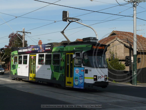 158 Melbourne tram @ St. Kilda 16 May 2017 © Paul Bartlett