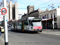 2116 Route 1 Melbourne tram 21 September 2014 © Paul Bartlett [2]