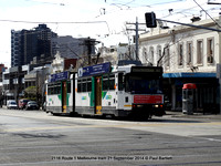 2116 Route 1 Melbourne tram 21 September 2014 © Paul Bartlett