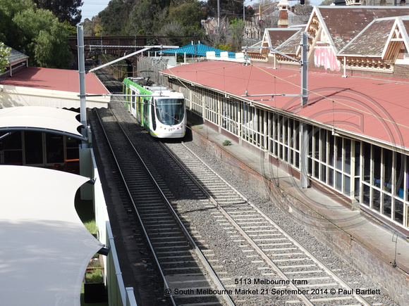 5113 Melbourne tram @ South Melbourne Market 21 September 2014 © Paul Bartlett [1]