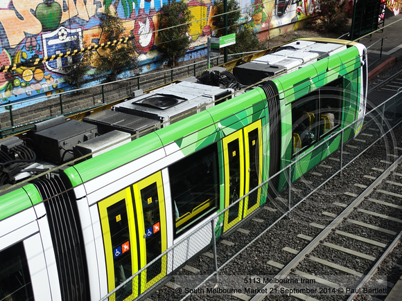 5113 Melbourne tram @ South Melbourne Market 21 September 2014 © Paul Bartlett [2]