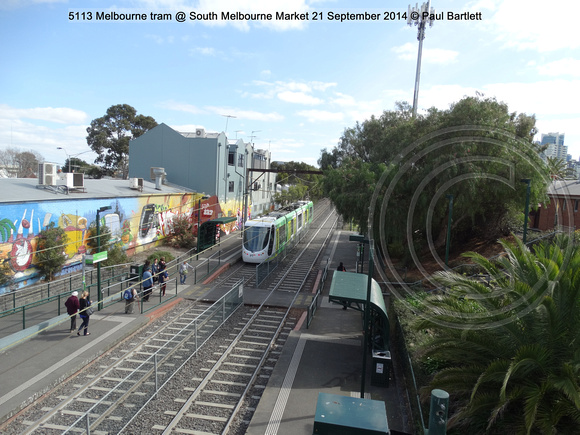 5113 Melbourne tram @ South Melbourne Market 21 September 2014 © Paul Bartlett [5]