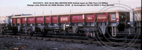 DC210271  ZCA SEA URCHIN EWS @ Immingham 2003-10-18 © Paul Bartlett w
