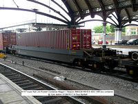 KTA Touax Rail Ltd 'Pocket' Container Wagon + Beacon BMOU619918 6 45G1 40ft @ York station 2017-06-07 © Paul Bartlett [1]