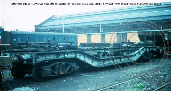 DM748343 BBS 30T ex Warwell Regd LMS Gloucester 1944 conversion LMS Diag. 11D Lot 1497 Derby 1947 2016-11-16-0001 Derby Works 11-08-79 © Paul Bartlett w
