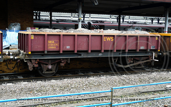 394843 MHA 33.1t  EWS conversion on HAA frame Tare 13-860kg @ York Station 2008-10-11 © Paul Bartlett [1w]