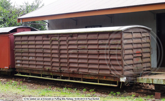 10 slatted van at Emerald on Puffing Billy Railway 19-09-2014 � Paul Bartlett [2]