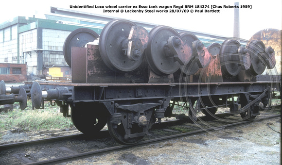 Unidentified Loco wheel carrier ex Esso tank wagon @ Lackenby 89-07-28 © Paul Bartlett w