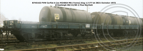 B745162 FVW Carflat A @ Eastleigh 85-12-08 © Paul Bartlett w