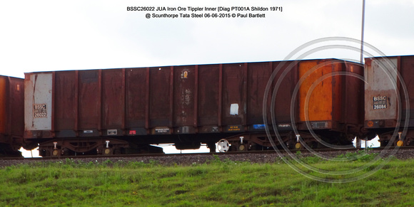 BSSC26022 JUA Iron Ore Tippler Inner [Diag PT001A Shildon 1971] @ Scunthorpe Tata Steel 2015-06-06 © Paul Bartlett [1w]