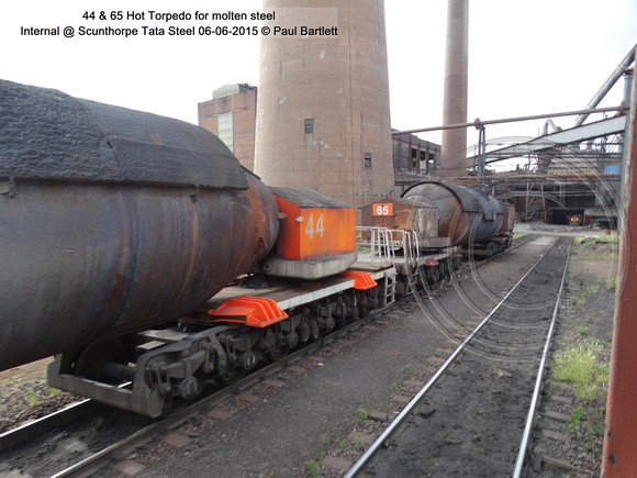 44 & 65 Hot Torpedo for molten steel Internal @ Scunthorpe Tata Steel 2015-06-06 © Paul Bartlett [1w]