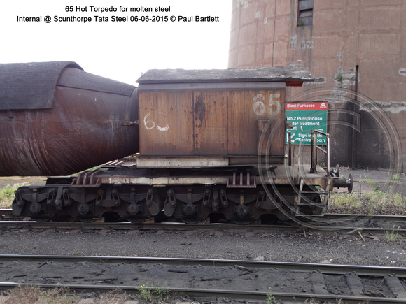 65 Hot Torpedo for molten steel Internal @ Scunthorpe Tata Steel 2015-06-06 © Paul Bartlett [11w]