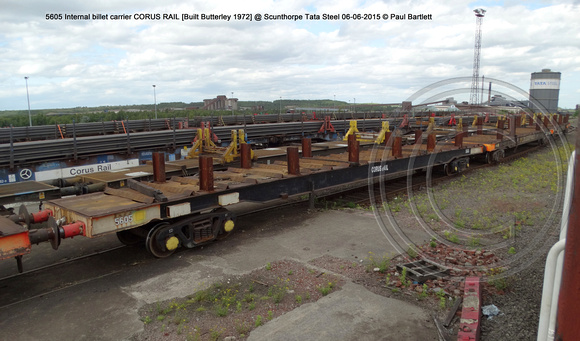 5605 Internal billet carrier CORUS RAIL [Built Butterley 1972] @ Scunthorpe Tata Steel 2015-06-06 © Paul Bartlett [1w]
