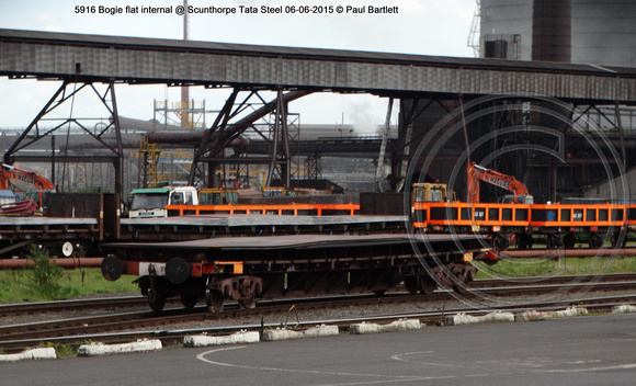 5916 Bogie flat internal @ Scunthorpe Tata Steel 2015-06-06 © Paul Bartlett [1w]