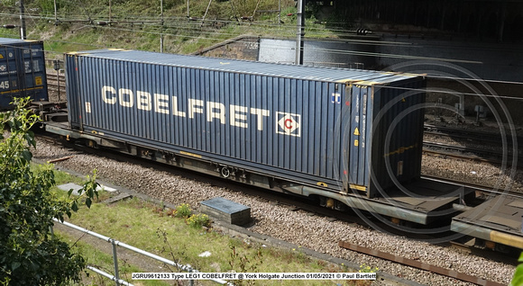 JGRU9612133 Type LEG1 COBELFRET @ York Holgate Junction 2021-05-01 © Paul Bartlett w