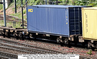 640489 FEAB Freightliner Bogie Twin Container Flat Wagon [Des code FE004A Greenbrier c2003] + SEKU682775 1 Seaco Type 45G1 @ York Holgate Sidings 2025-05-06 © Paul Bartlett