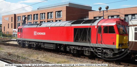 60079 DB Schenker Works no. 981 @ York Station 2014-08-30 � Paul Bartlett [1w]