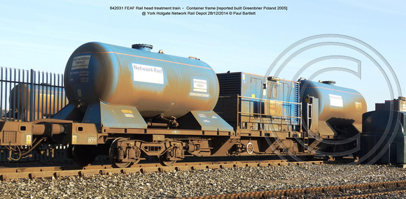 642031 FEAF Rail head treatment train @ York Holgate Network Rail Depot 2014-12-28 © Paul Bartlett [1w]