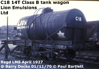 Lion Emulsions Ltd tank wagons TSV