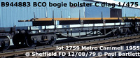 BR 30 ton Bogie Bolster C - Unfitted BCO YVO YNO YNP YVV YRW YYW YSR