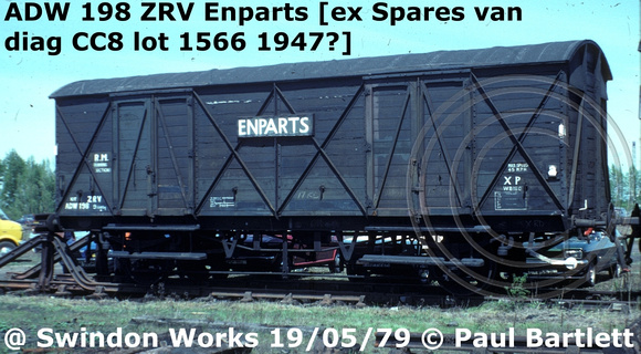 ADW 198 ZRV Enparts at Swindon Works 79-05-19