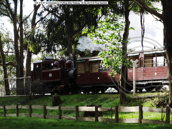 12A at Emerald on Puffing Billy Railway 19-09-2014 � Paul Bartlett