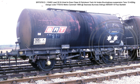 BRT57812 = 10462 Esso Class B Petroleum tank @ Swansea Burrows Sdgs 91-03-09 � Paul Bartlett w