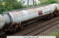 EWS870201 TEA 75.4t Petroleum Tank tare 26-200kg [Diag TE046A Greenbrier PL 2006] @ York Avoiding line 2021-07-07 © Paul Bartlett [1w]