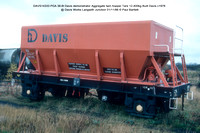 DAVS14433 PGA 38.6t Davis demonstrator Aggregate twin hopper Tare 12-400kg Built Davis c1976 @ Davis Works Langwith Junction 86-11-01 © Paul Bartlett w