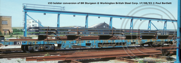 153 bolster conversion of BR Sturgeon @ Workington BSC 93-08-17 © Paul Bartlett w
