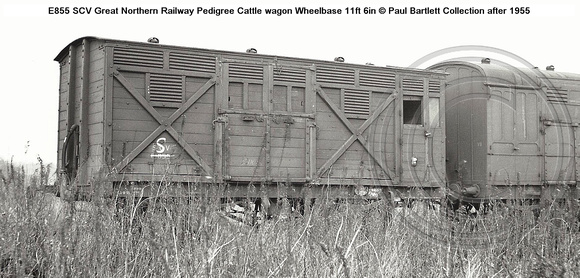 E855 SCV GNRly Pedigree Cattle wagon   E384E � Paul Bartlett Collection [2w]