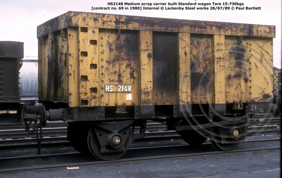 HS2148 medium scrap carrier @ Lackenby 89-07-28 © Paul Bartlett w