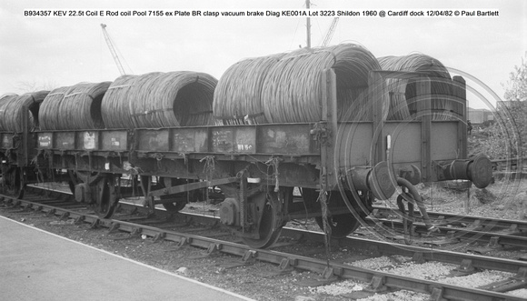 B934357 KEV Rod coil ex Plate @ Cardiff dock 82-04-12 © Paul Bartlett w