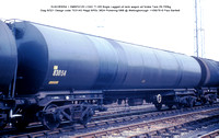 SUKO83054 = SMBP4120 Bogie Lagged oil tank wagon AB Diag 6-321 Design code TE014G @ Wellingborough 78-06-11� Paul Bartlett w