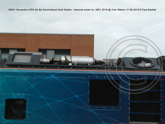 88001 Revolution DRS Bo-Bo Electrodiesel Built Stadler, Valencia works no. 2851 2016 @ York Station 2018-06-17 © Paul Bartlett [22w]