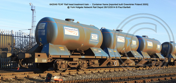 642049 FEAF Rail head treatment train @ York Holgate Network Rail Depot 2014-12-28 © Paul Bartlett [1w]