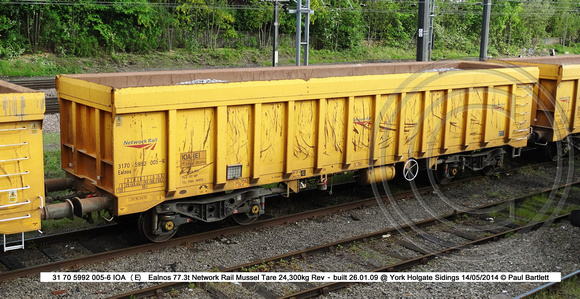 31 70 5992 005-6 IOA (E) Ealnos Network Rail Mussel @ York Holgate Sidings 2014-05-14 � Paul Bartlett w