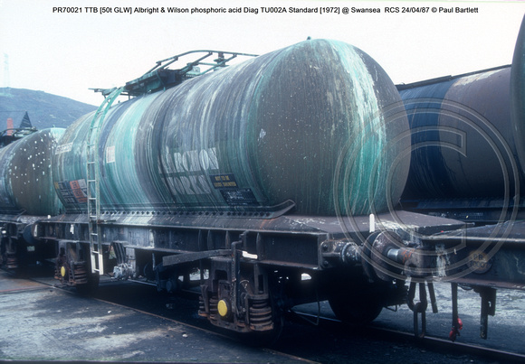 PR70021 TTB [50t GLW] Albright & Wilson phosphoric acid Diag TU002A Standard [1972] @ Swansea  RCS 87-04-24 © Paul Bartlett w