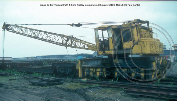 Crane Bo Bo Thomas Smith & Sons Rodley internal use @ Llanwern BSC 94-04-15 © Paul Bartlett [3w]