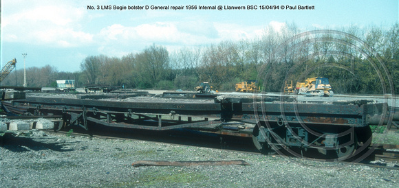 No. 3 LMS Bogie bolster D General repair 1956 Internal @ Llanwern BSC 94-04-15 © Paul Bartlett w
