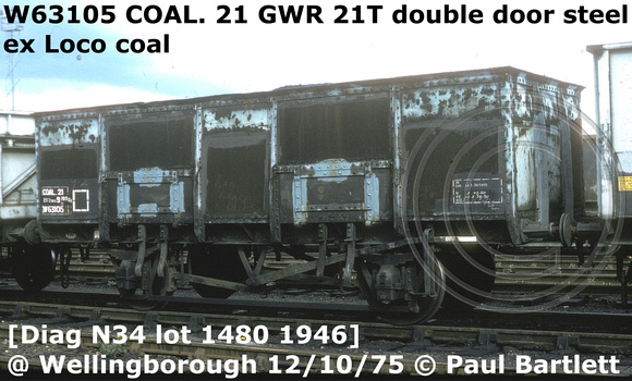 W63105 COAL. 21 at Wellingborough 75-10-12
