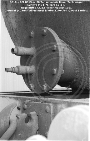 OC10 = ICI 8313 ex Ammonia liquer Internal @ Cardiff Allied Steel & Wire 87-04-22 © Paul Bartlett [10aw]
